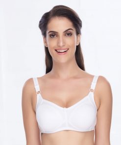 Daisy Dee Cotton Non Padded Non Wired Full Coverage White Bra - ALISHA - WHITE
