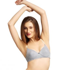 Daisy  Dee Mellange Lightly Padded 3    4th Coverage L.GREY & YELLOW Bra- COLLEGE STYLE JAZZ  - L.GREY & LEMON.YELLOW